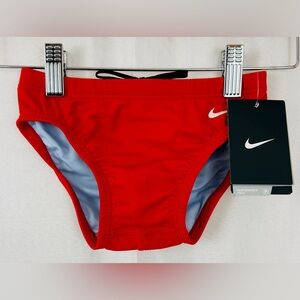 Nike Poly Core Red Performance Swim Brief Waist Size 22  New with tags &…